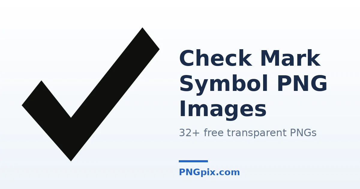 Check Mark Symbol PNG images