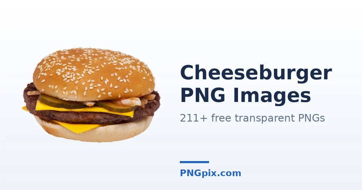 Cheeseburger PNG images