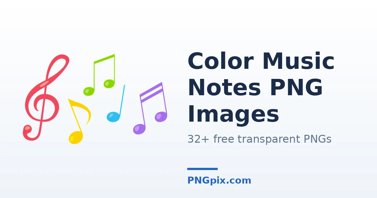 Color Music Notes PNG images
