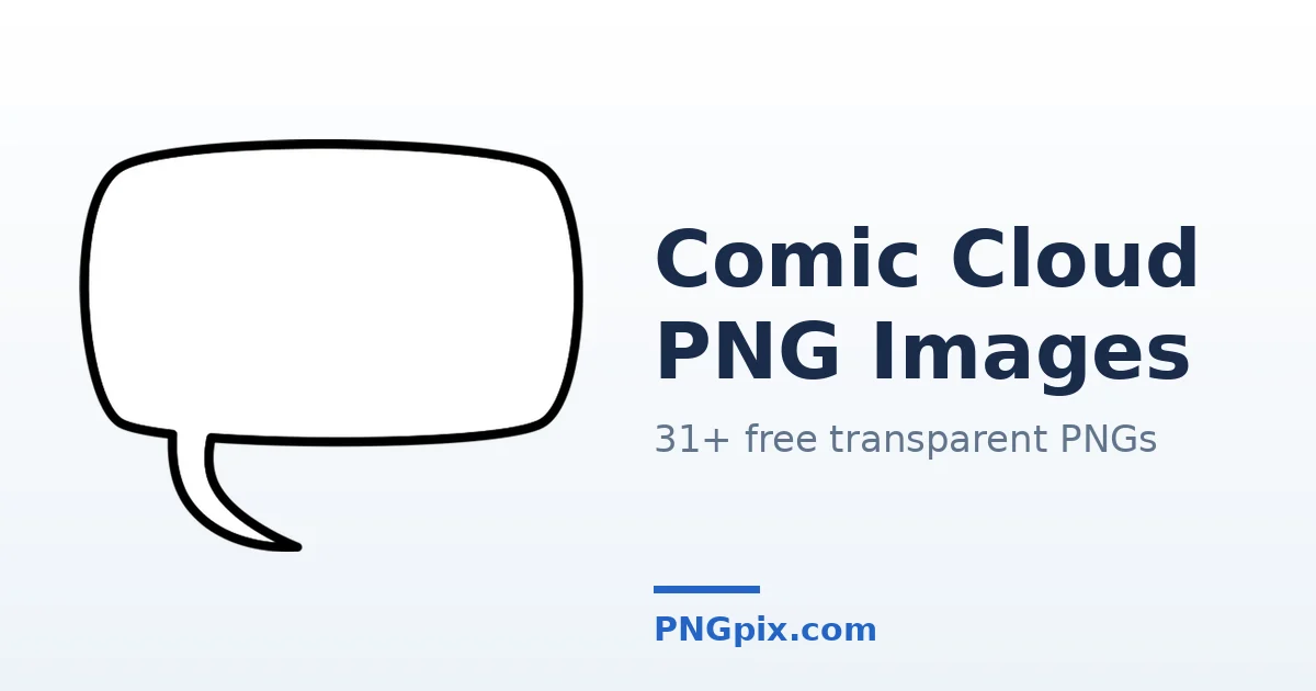 Comic Cloud PNG images