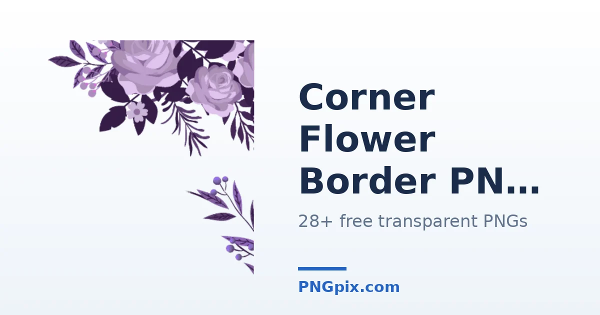 Corner Flower Border PNG images