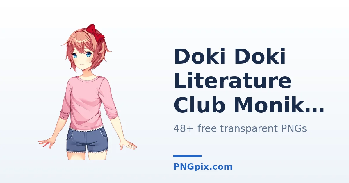 Doki Doki Literature Club Monika PNG images