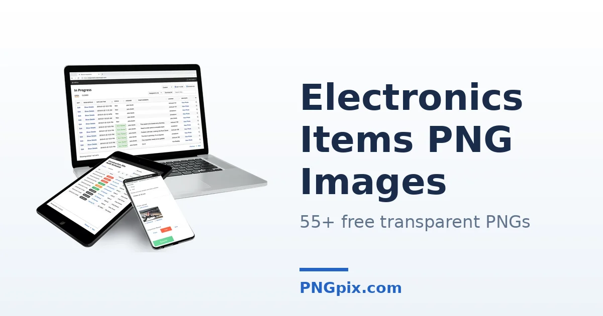 Electronics Items PNG images