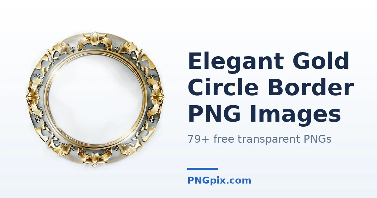 Elegant Gold Circle Border PNG images
