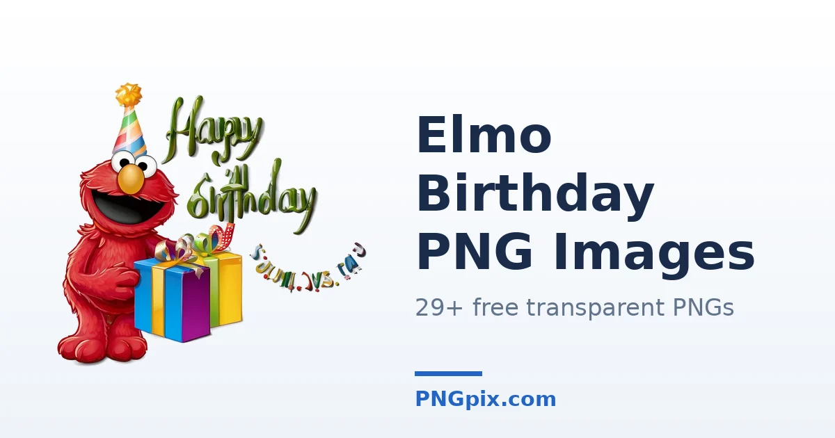 Elmo Birthday PNG images