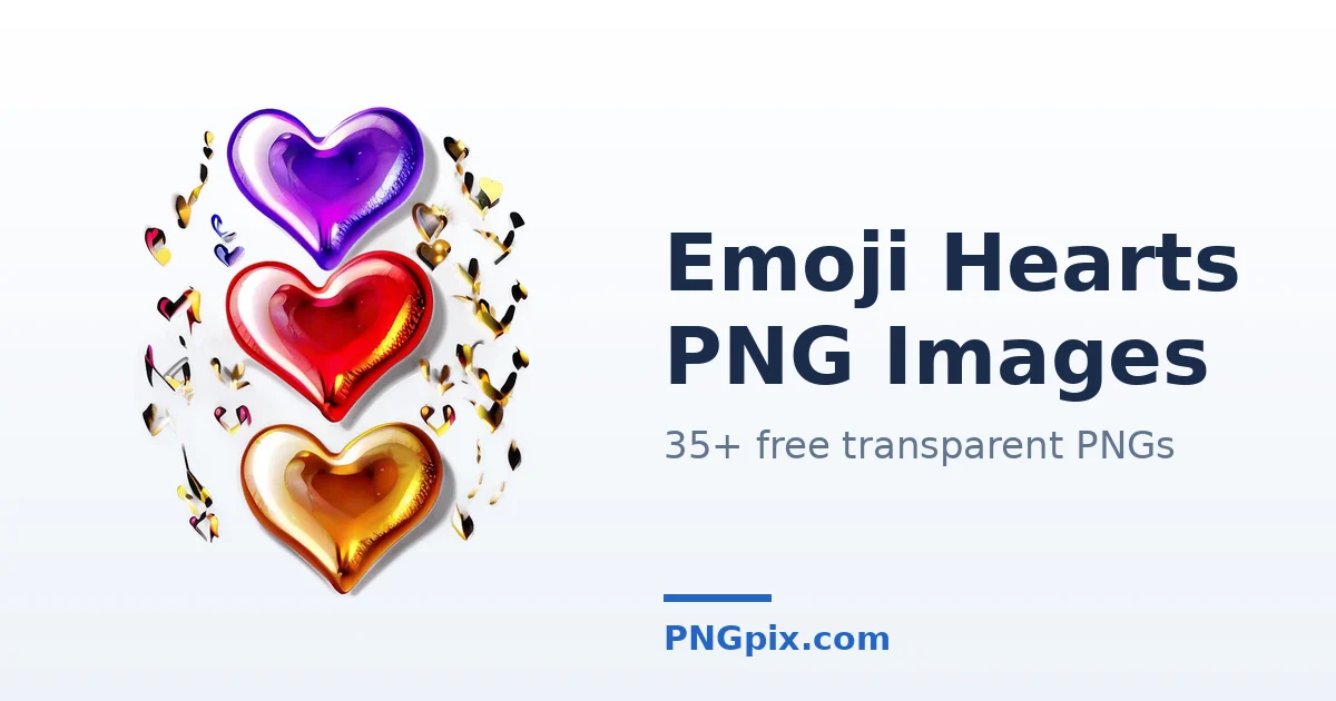 Emoji Hearts PNG images