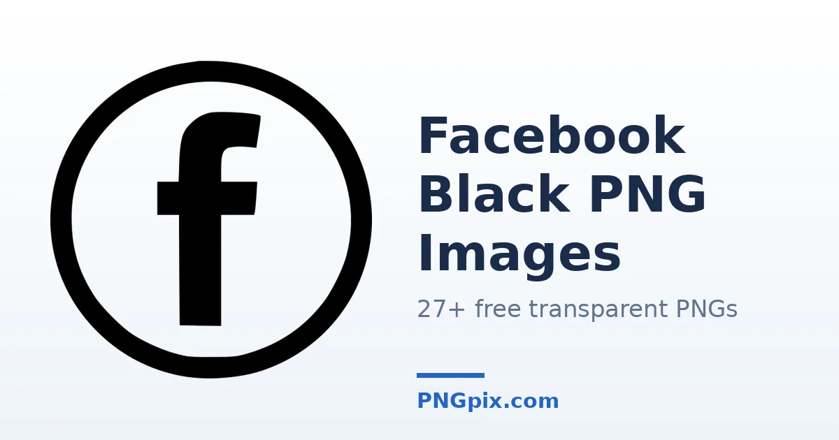 Facebook Black PNG images