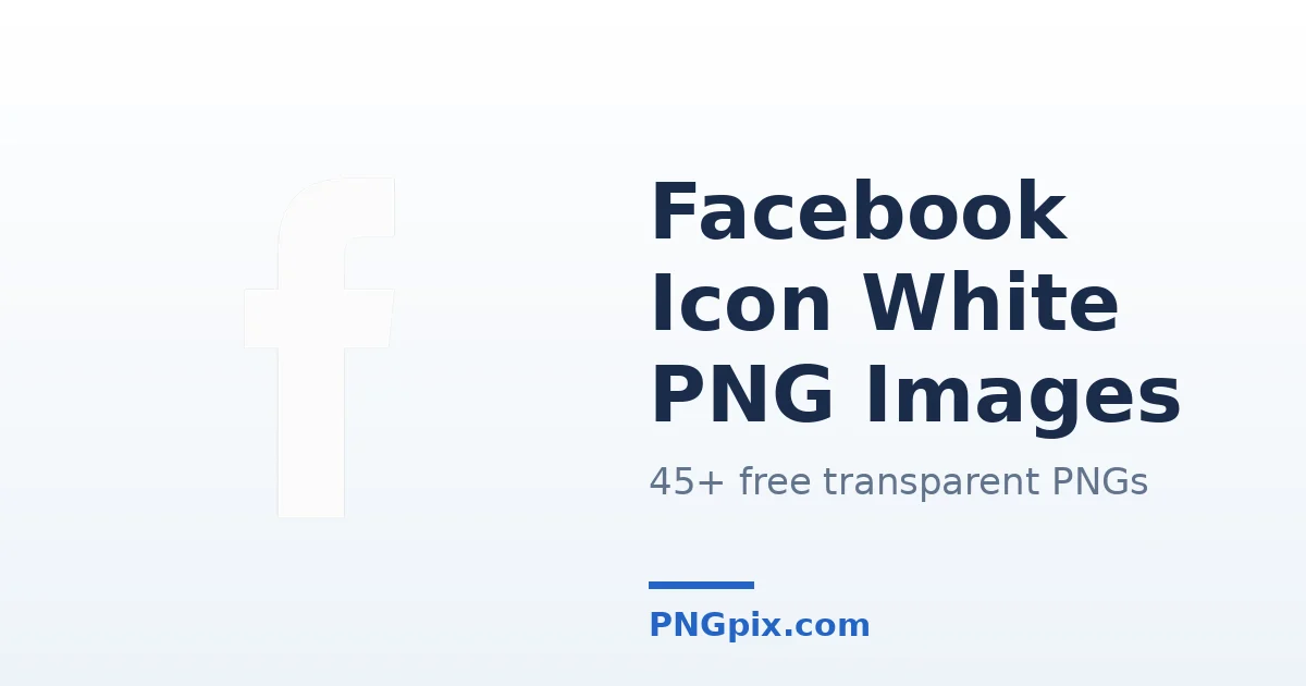 Facebook Icon White PNG images