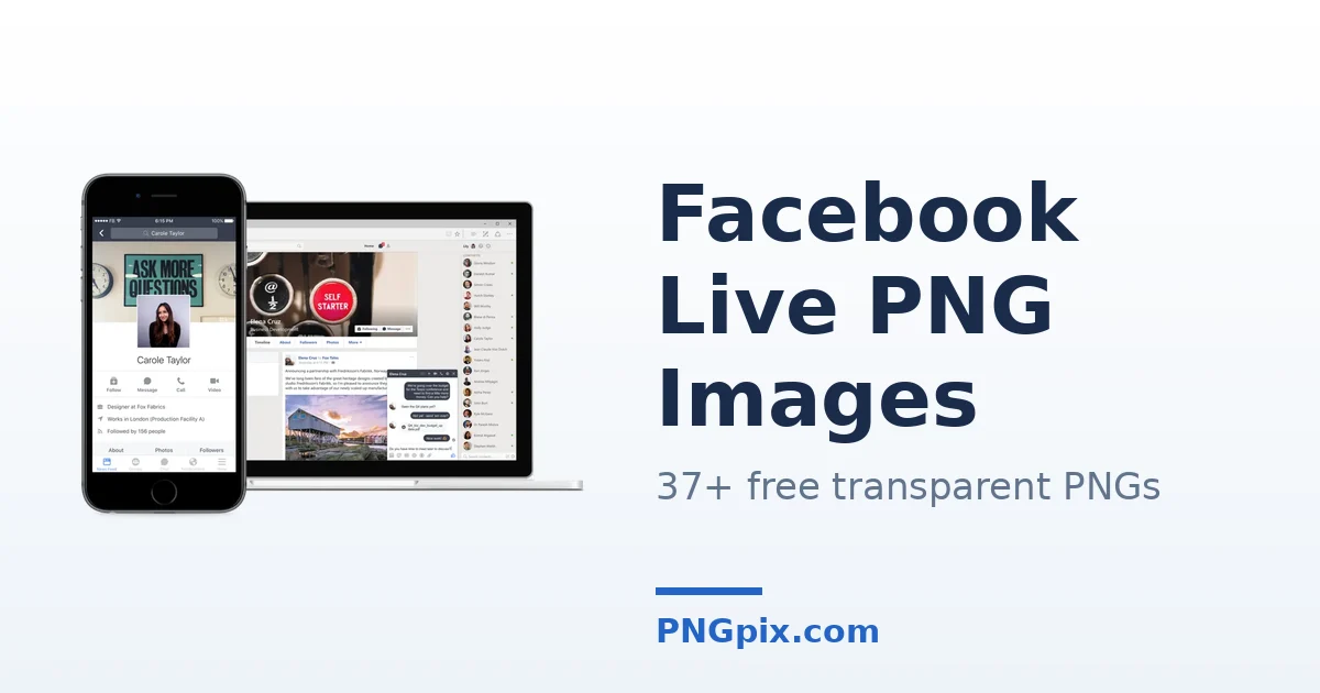 Facebook Live PNG images