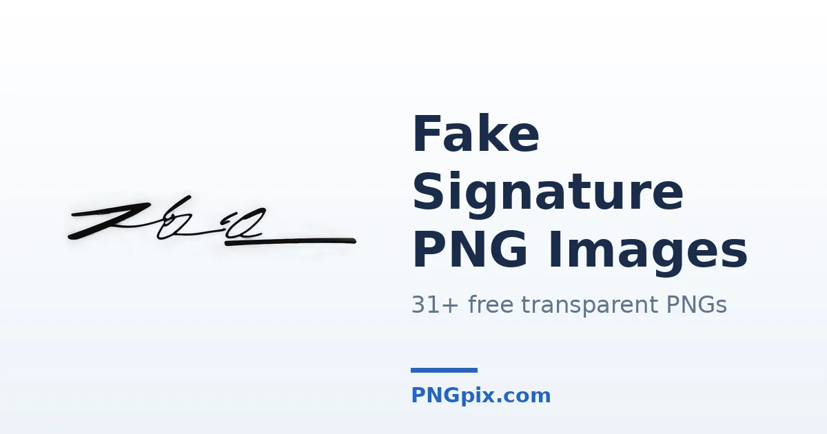 Fake Signature PNG images