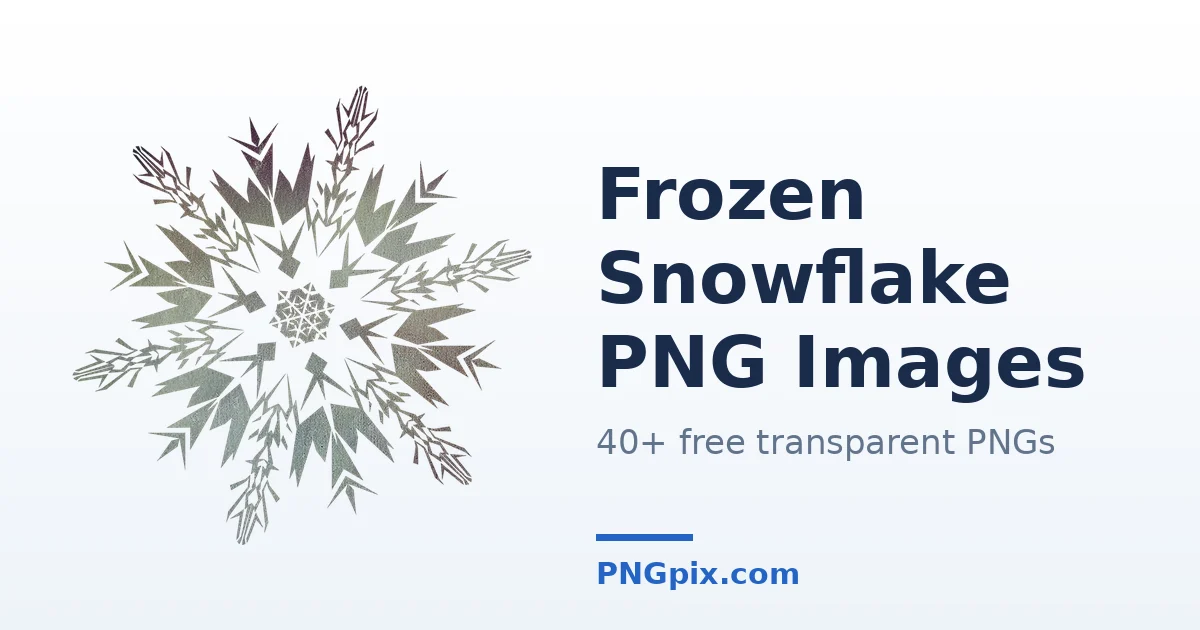 Frozen Snowflake PNG images