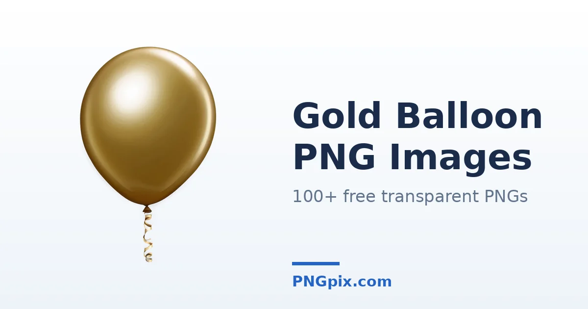 Gold Balloon PNG images