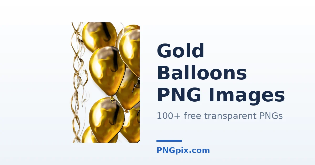 Gold Balloons PNG images