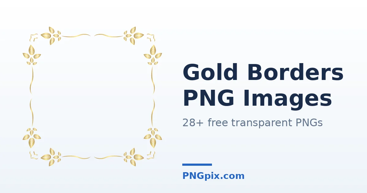 Gold Borders PNG images