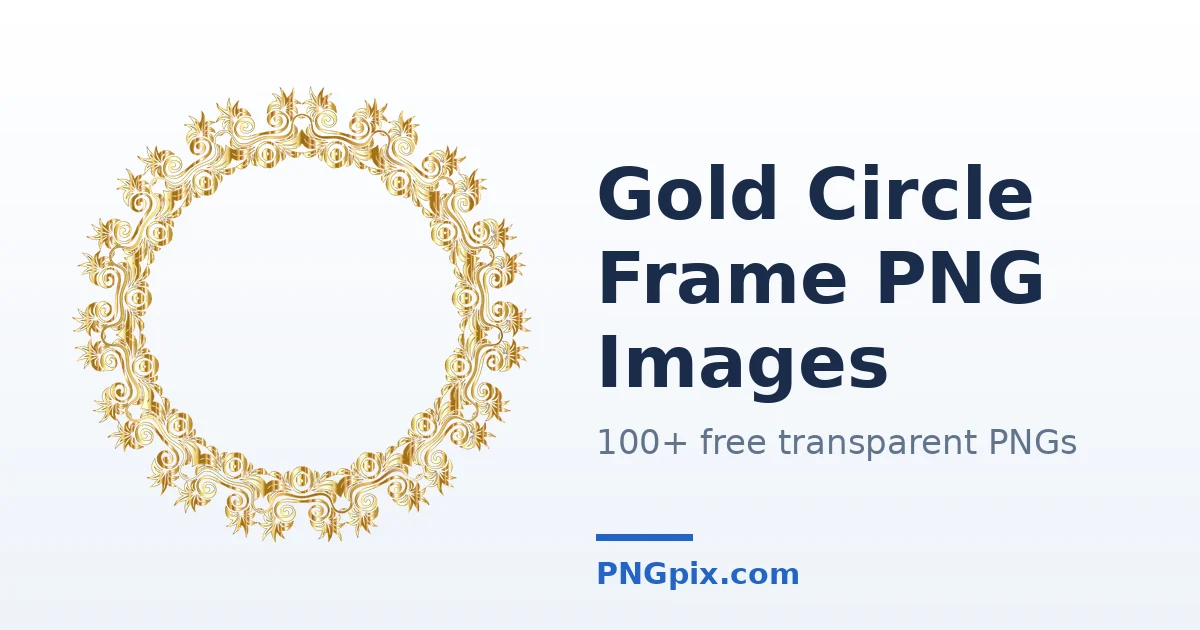 Gold Circle Frame PNG images