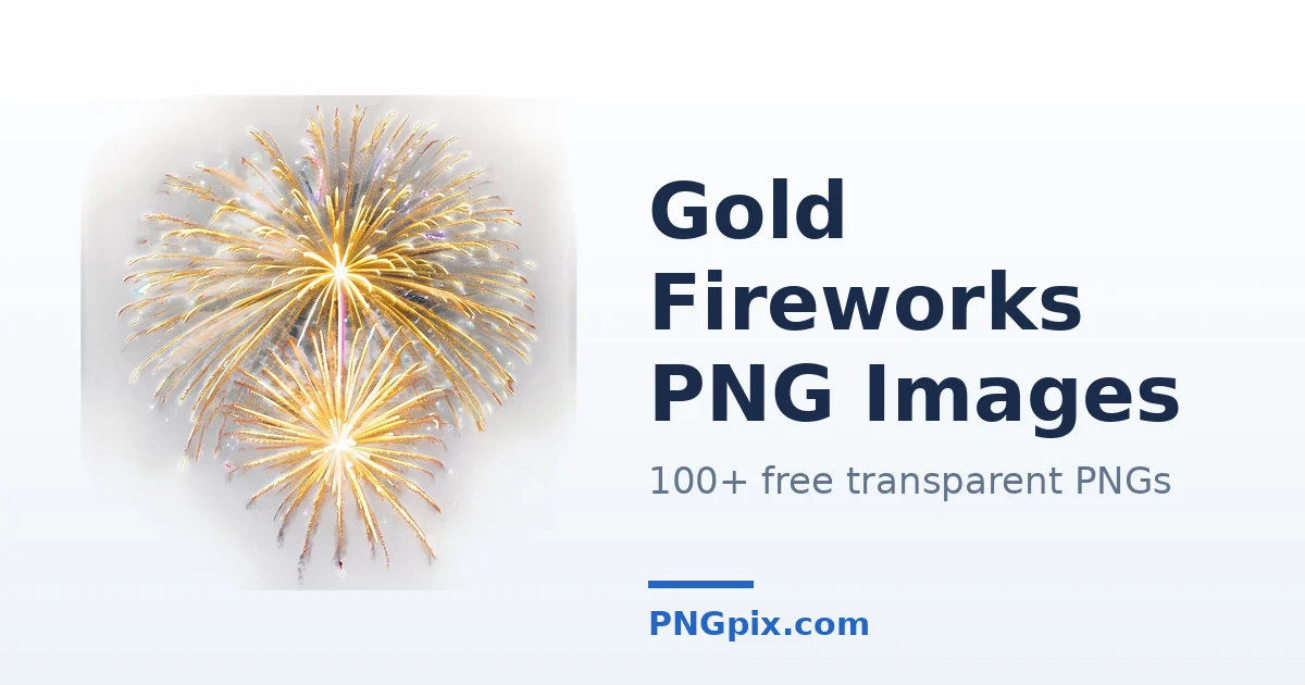 Gold Fireworks PNG images