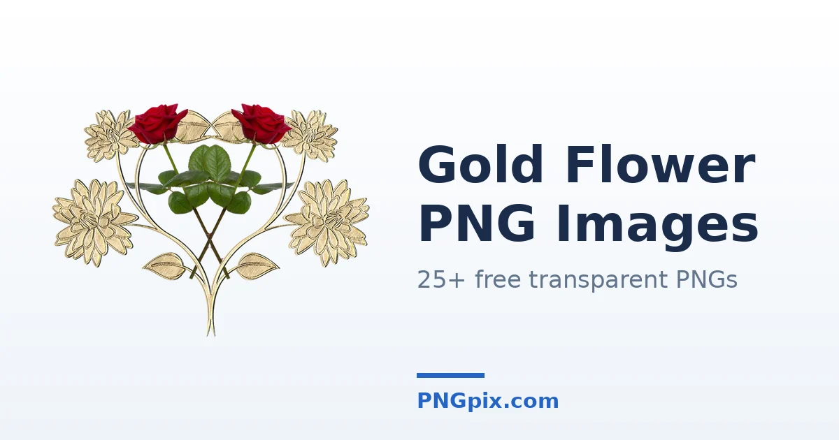 Gold Flower PNG images