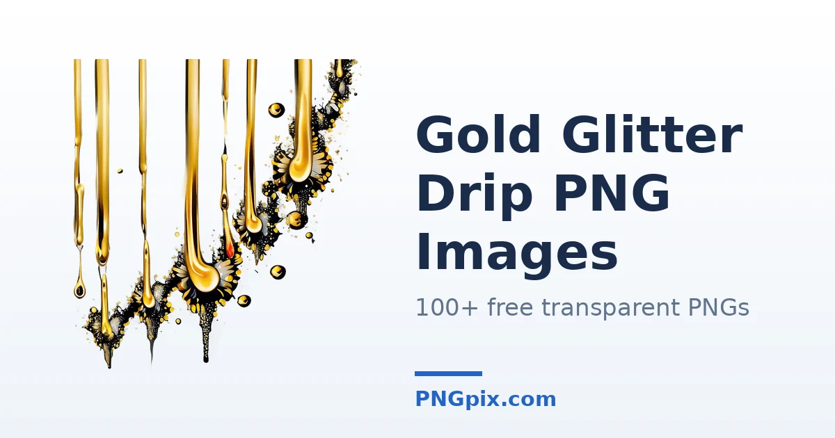 Gold Glitter Drip PNG images