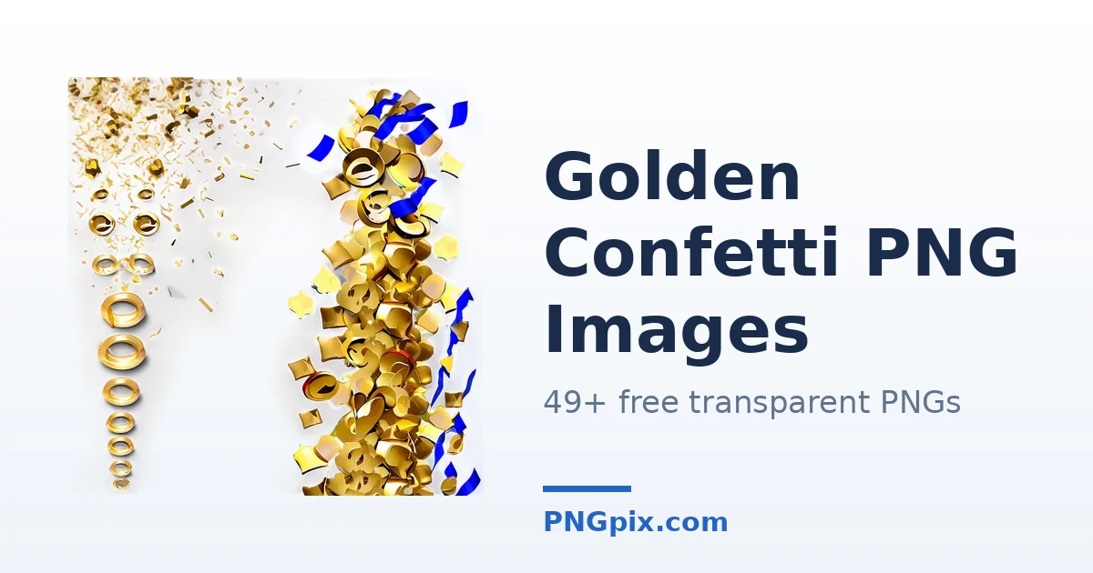 Golden Confetti PNG images
