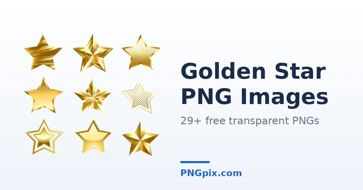 Golden Star PNG images