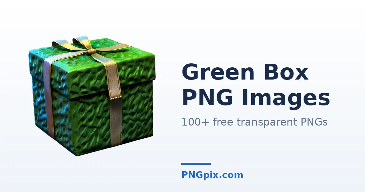 Green Box PNG images