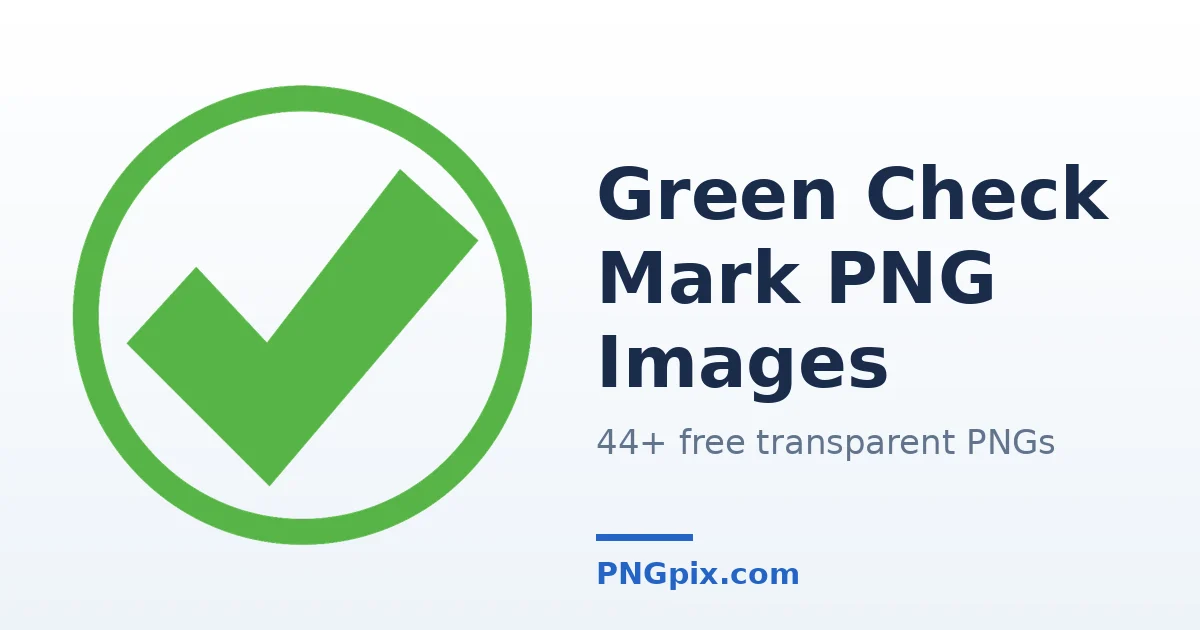 Green Check Mark PNG images