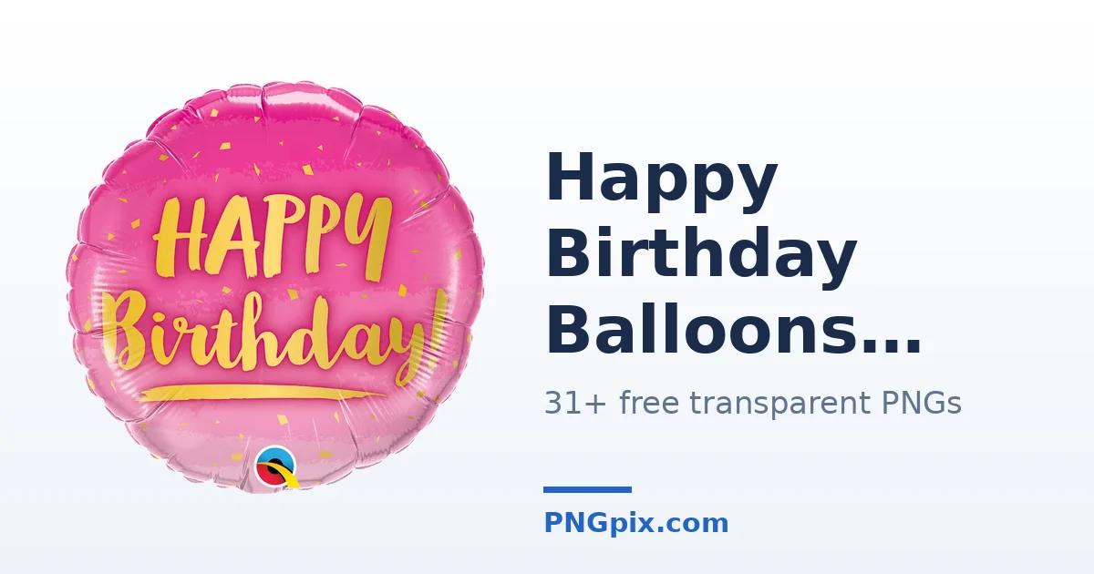 Happy Birthday Balloons PNG images