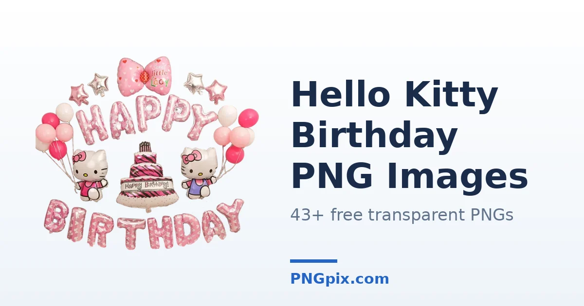 Hello Kitty Birthday PNG images
