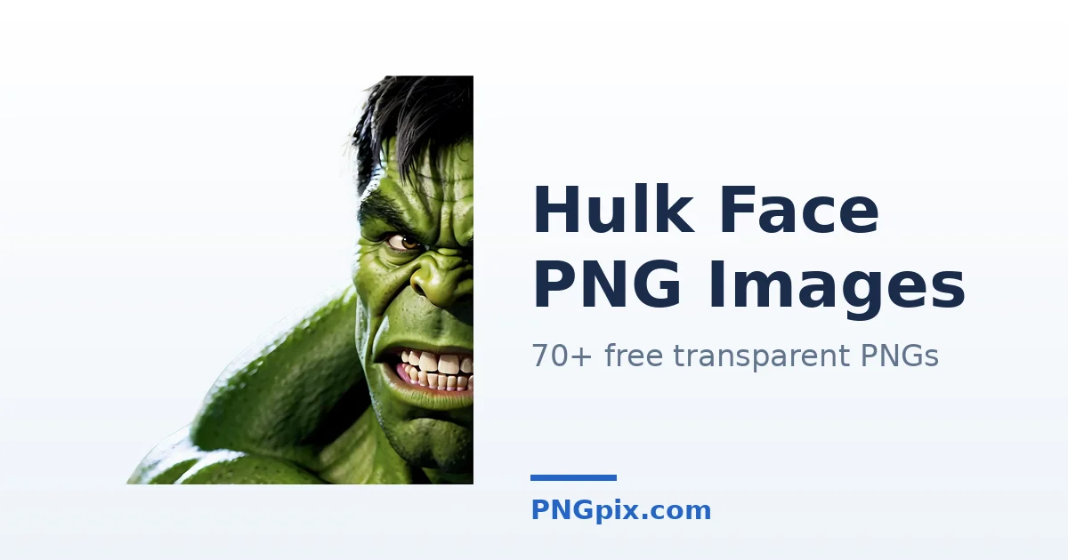 Hulk Face PNG images