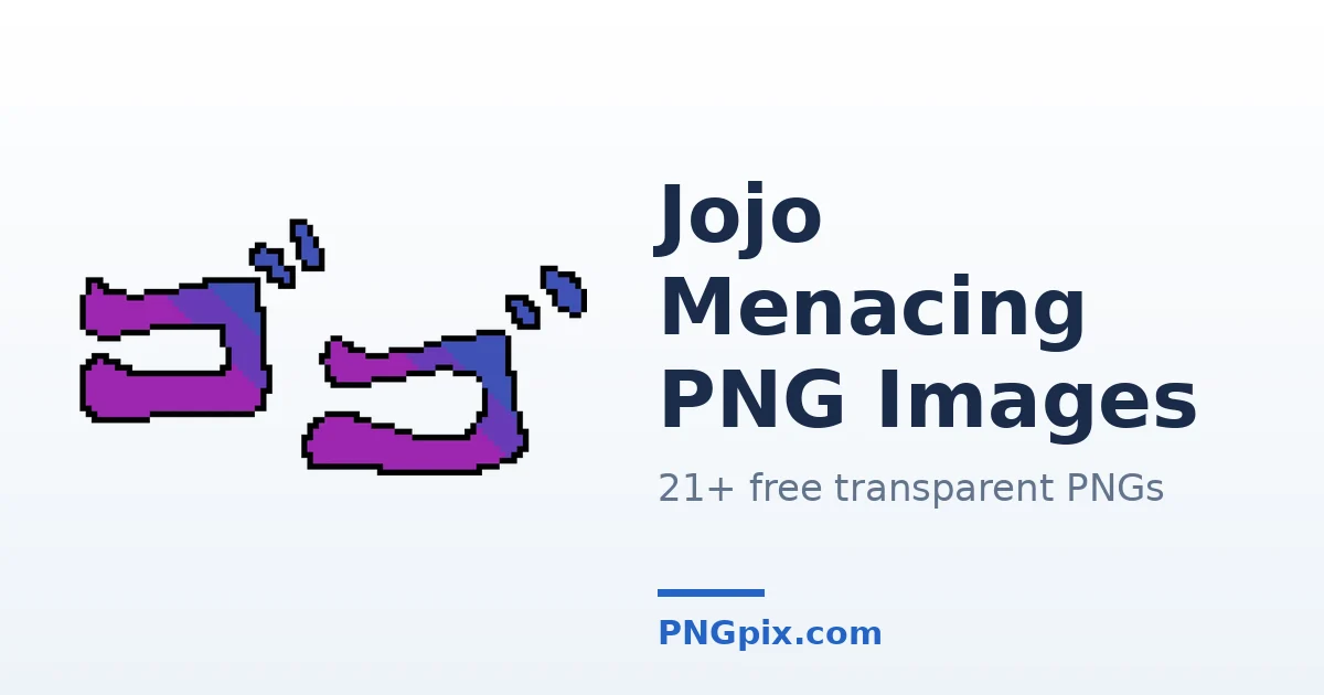 Jojo Menacing PNG images