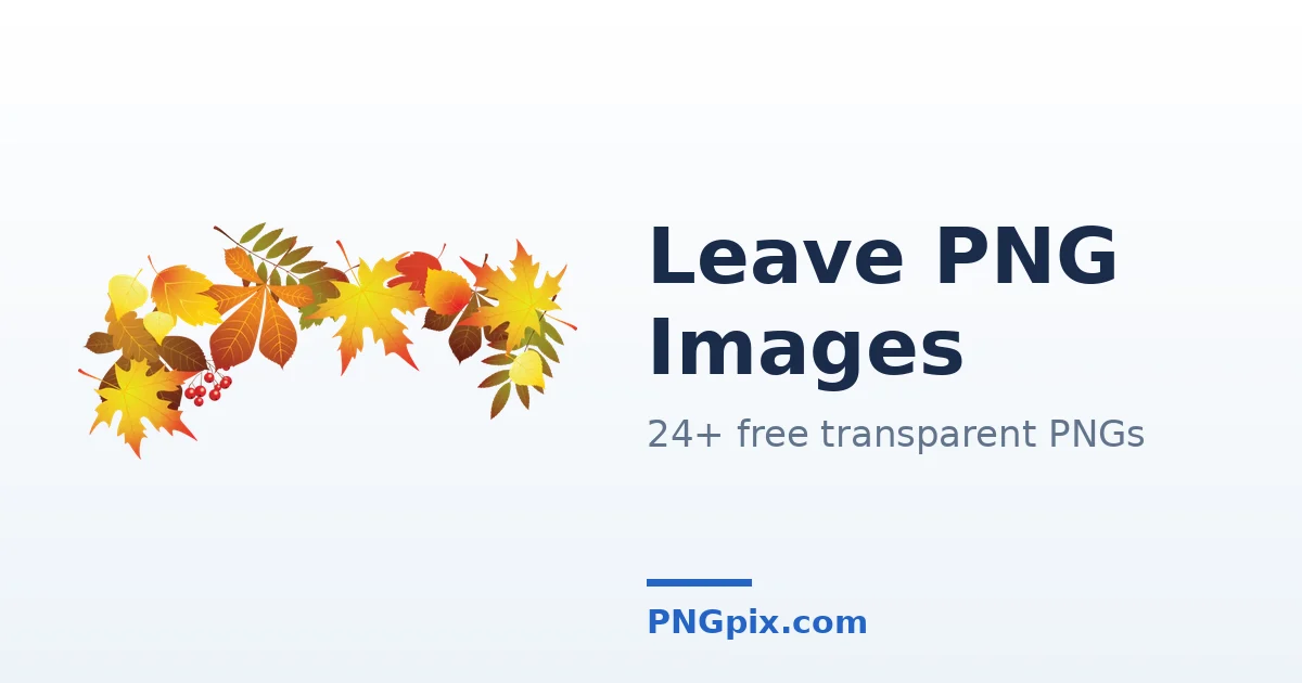 Leave PNG images