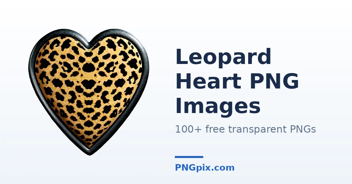 Leopard Heart PNG images