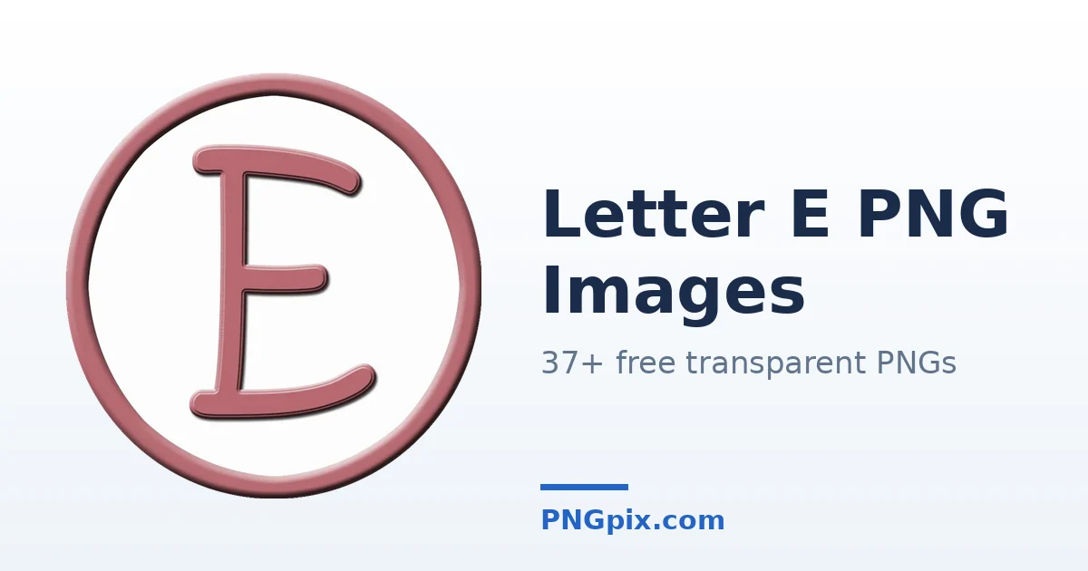 Letter E PNG images