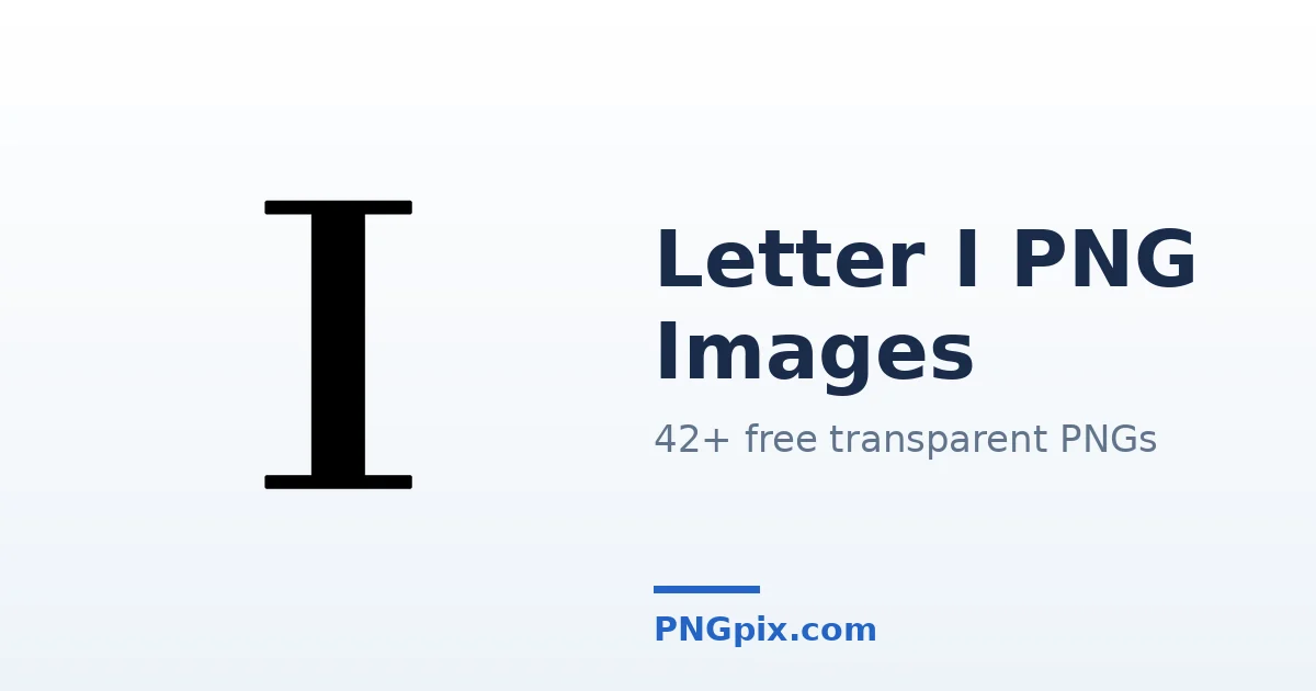 Letter I PNG images