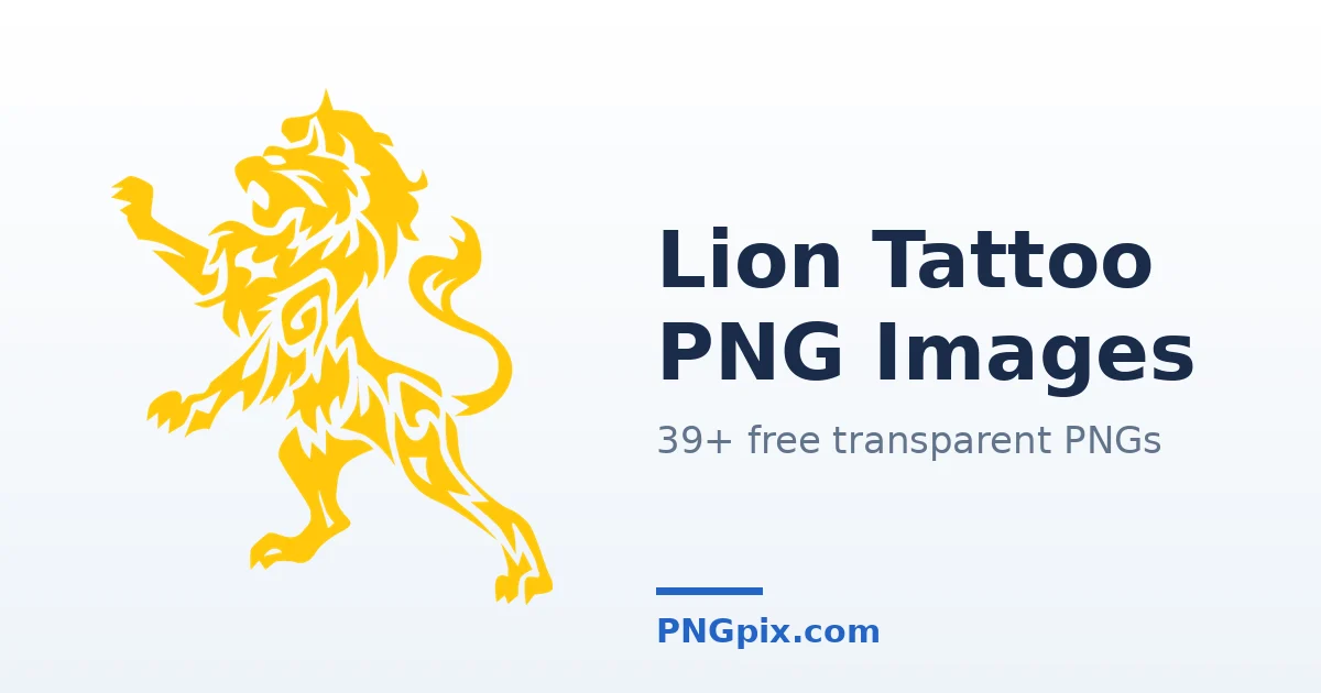 Lion Tattoo PNG images