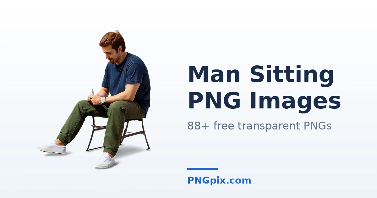 Man Sitting PNG images