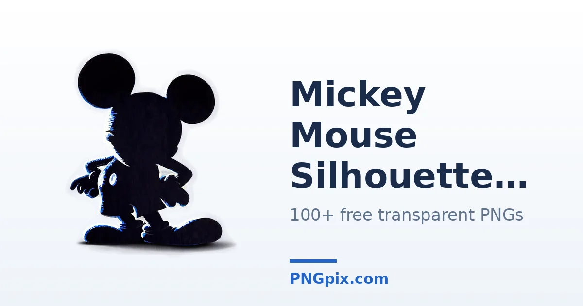 Mickey Mouse Silhouette PNG images
