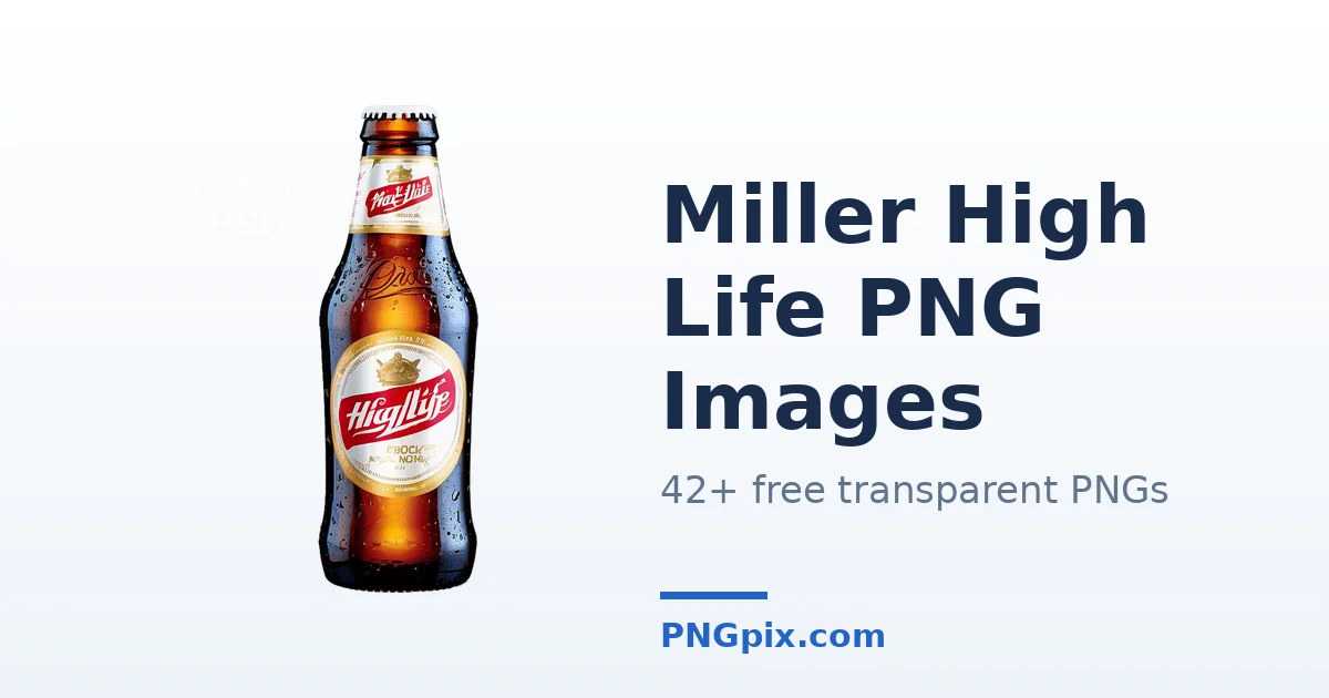 Miller High Life PNG images