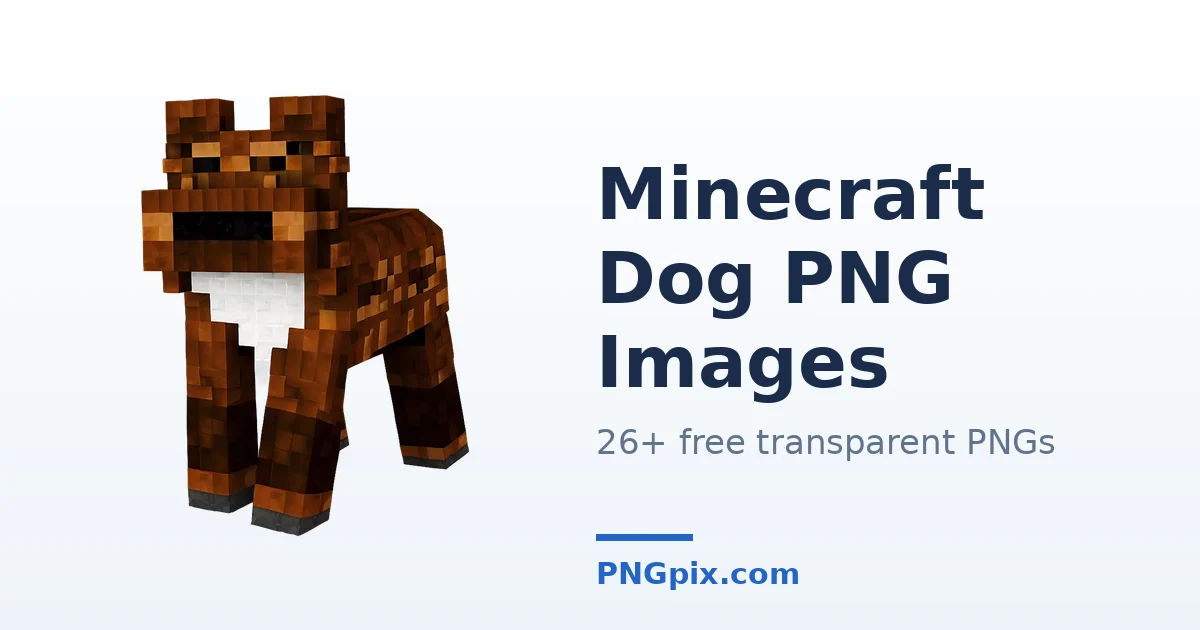 Minecraft Dog PNG images