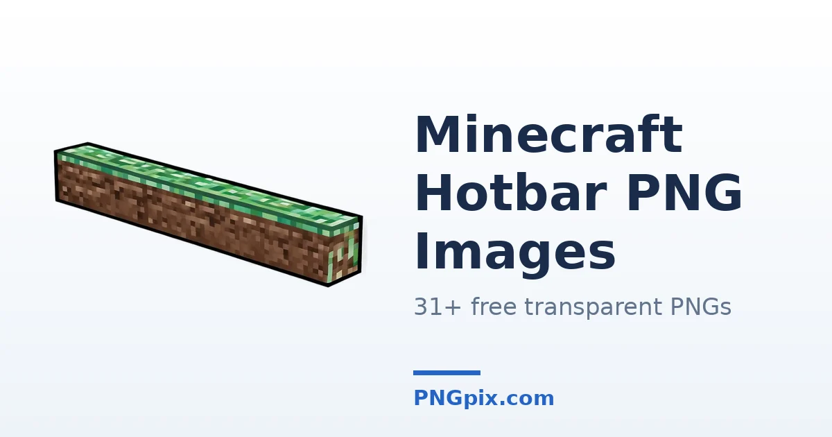 Minecraft Hotbar PNG images