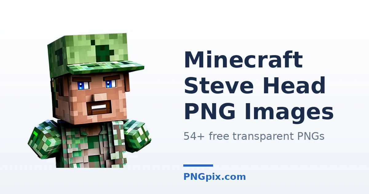 Minecraft Steve Head PNG images