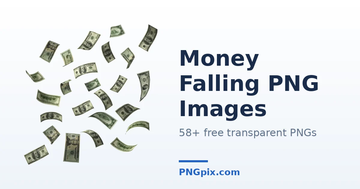 Money Falling PNG images