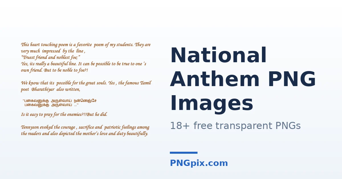 National Anthem PNG images