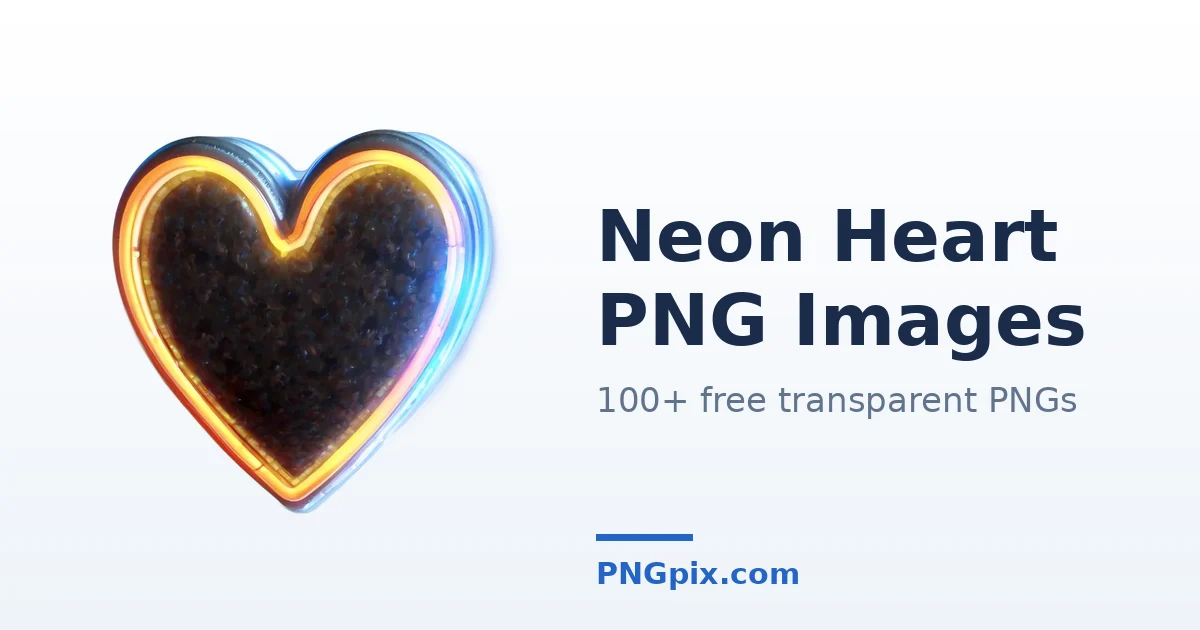 Neon Heart PNG images