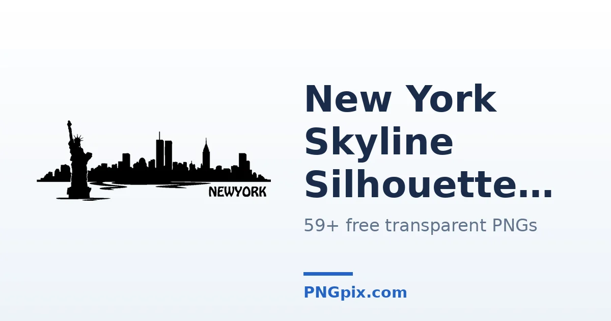 New York Skyline Silhouette PNG images