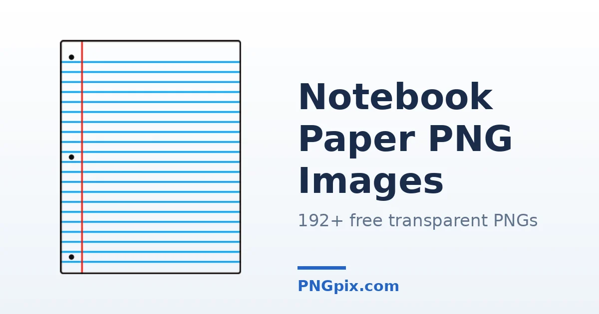 Notebook Paper PNG images