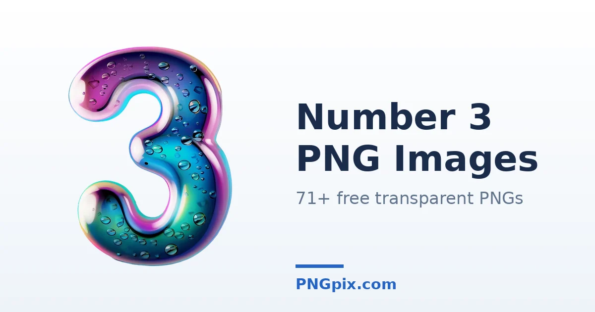 Number 3 PNG images