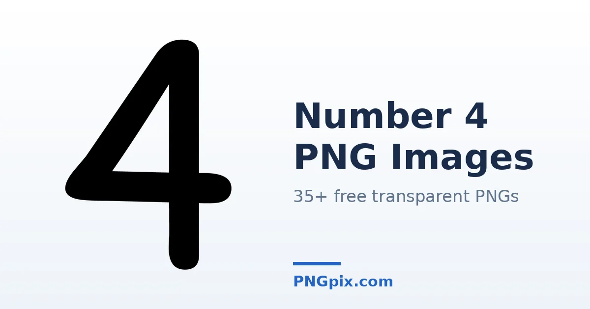 Number 4 PNG images