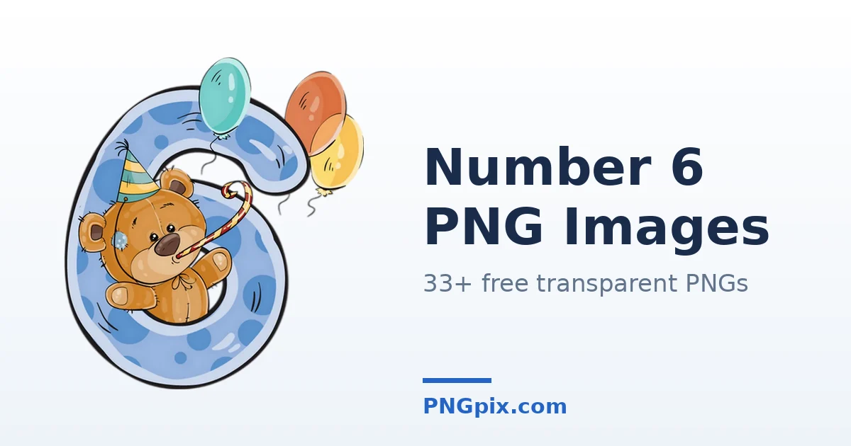 Number 6 PNG images