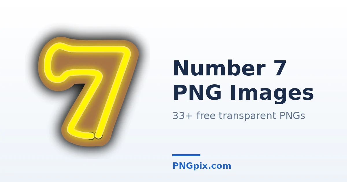 Number 7 PNG images